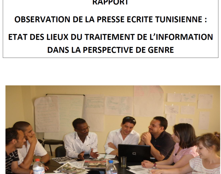 Observation de la presse écrite tunisienne : état des lieux du traitement de l'information dans la perspective de genre 